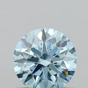 0.54ct ROUND Fancy Vivid Blue VS1 Coloured Lab diamond