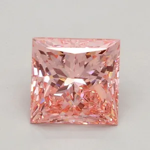 1.06ct PRINCESS Fancy Intense Pink VS2 Coloured Lab diamond