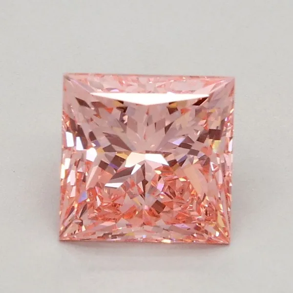1.06ct PRINCESS Fancy Intense Pink VS2 Coloured Lab diamond