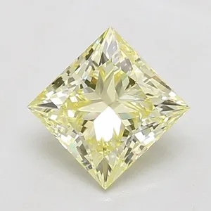 1ct PRINCESS Fancy Yellow VS1 Coloured Lab diamond