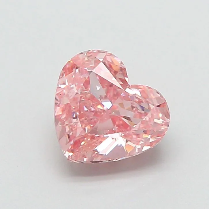 1.51ct HEART Fancy Intense Pink VS1 Coloured Lab diamond