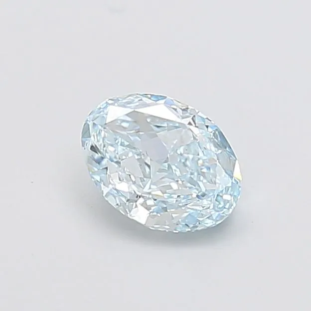 1.04ct OVAL Fancy Intense Greenish Blue VS1 Coloured Lab diamond