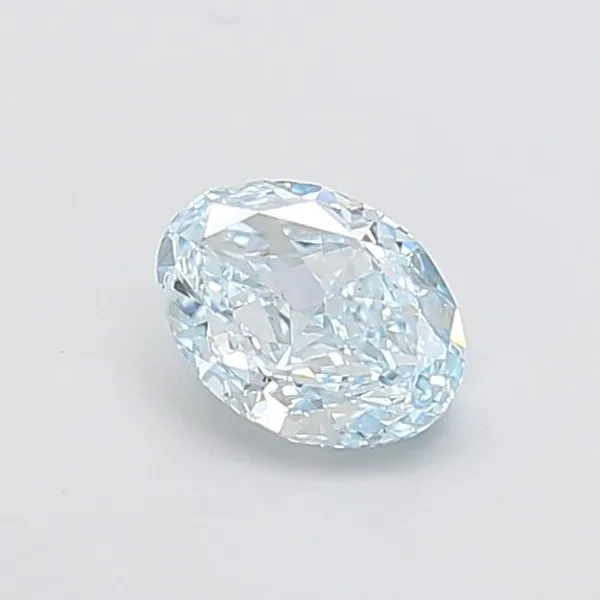 1.04ct OVAL Fancy Intense Greenish Blue VS1 Coloured Lab diamond
