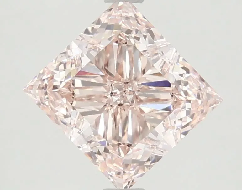 2.31ct PRINCESS Fancy Vivid Pink VVS2 Coloured Lab diamond