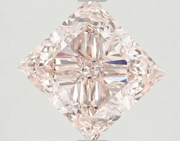 2.31ct PRINCESS Fancy Vivid Pink VVS2 Coloured Lab diamond