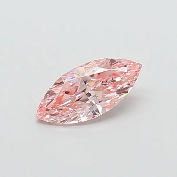 0.9ct MARQUISE Fancy Vivid Pink VS1 Coloured Lab diamond