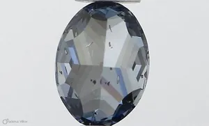 0.53ct OVAL Fancy Vivid Blue SI2 Coloured Lab diamond