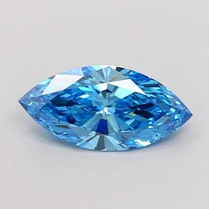 1.5ct MARQUISE Fancy Vivid Blue SI1 Coloured Lab diamond