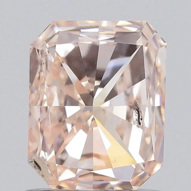 1.00ct RADIANT Fancy Brownish Pink SI2 Coloured Lab diamond