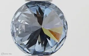 0.3ct ROUND Fancy Vivid Blue SI2 Coloured Lab diamond