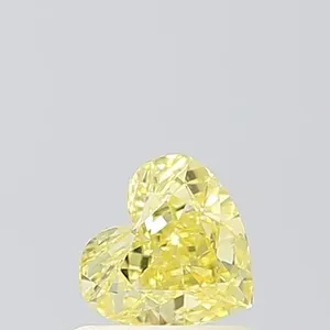 0.6ct HEART Fancy Intense Yellow VVS2 Coloured Lab diamond