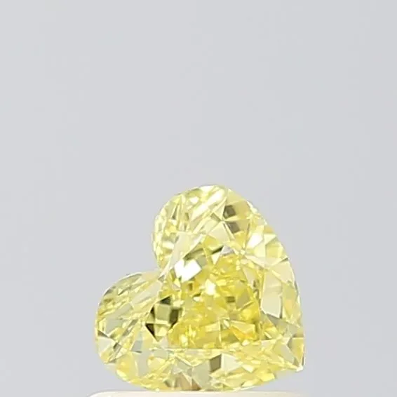 0.6ct HEART Fancy Intense Yellow VVS2 Coloured Lab diamond