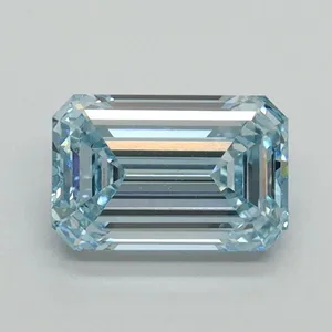 1.09ct EMERALD Fancy Intense Blue VVS2 Coloured Lab diamond