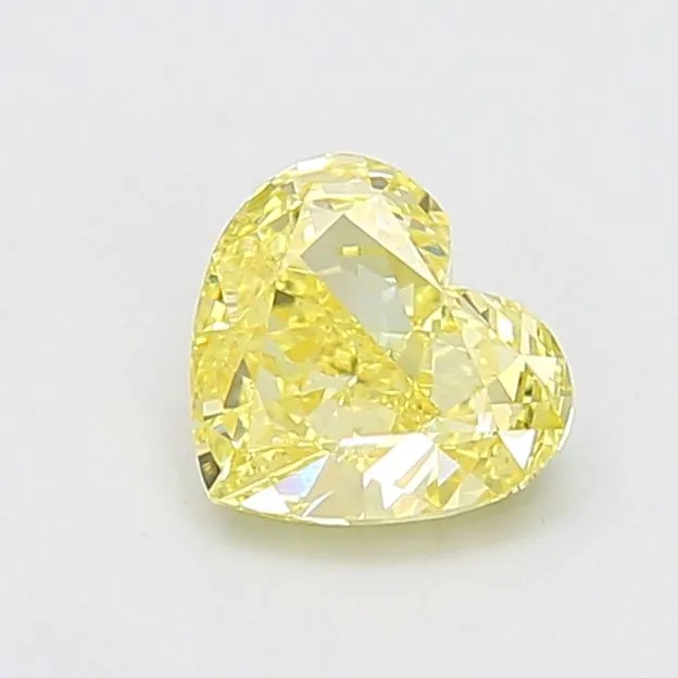 1.57ct HEART Fancy Yellow VS1 Coloured Lab diamond