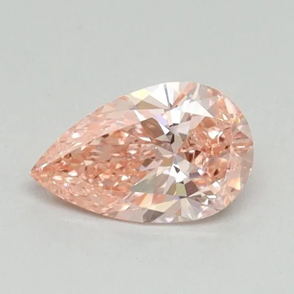 0.49ct PEAR Fancy Vivid Pink VS1 Coloured Lab diamond