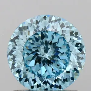 1.05ct ROUND Fancy Intense Blue SI1 Coloured Lab diamond