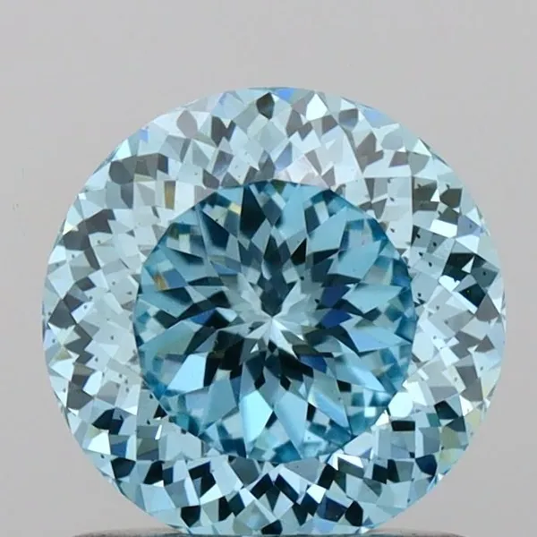 1.05ct ROUND Fancy Intense Blue SI1 Coloured Lab diamond
