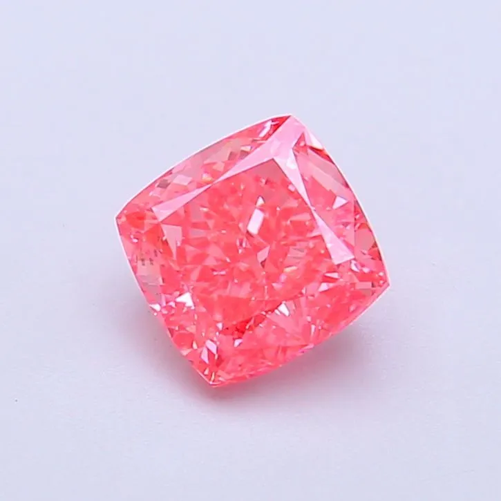 1.09ct CUSHION Fancy Vivid Pink VS1 Coloured Lab diamond