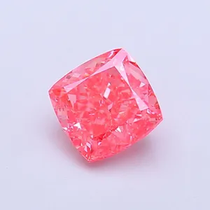 1.09ct CUSHION Fancy Vivid Pink VS1 Coloured Lab diamond