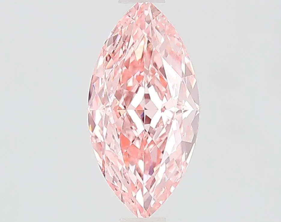 1.52ct MARQUISE Fancy Vivid Pink VVS2 Coloured Lab diamond