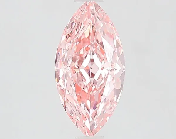 1.52ct MARQUISE Fancy Vivid Pink VVS2 Coloured Lab diamond