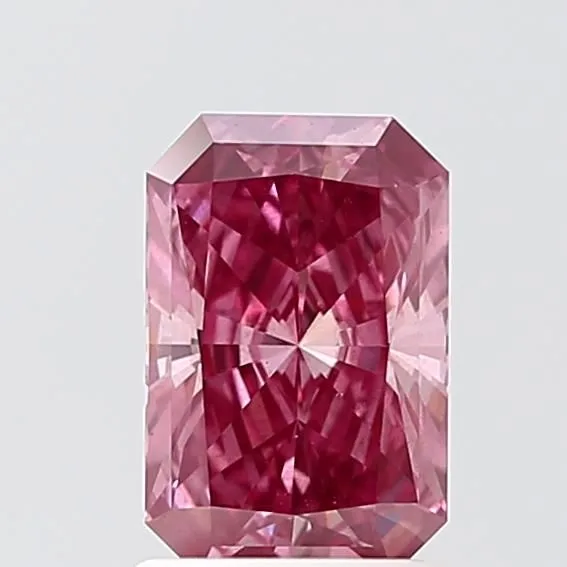 1.37ct RADIANT Fancy Vivid Pink VS2 Coloured Lab diamond