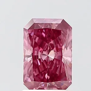 1.37ct RADIANT Fancy Vivid Pink VS2 Coloured Lab diamond