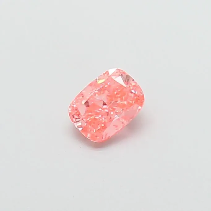 0.91ct CUSHION Fancy Vivid Pink VS1 Coloured Lab diamond