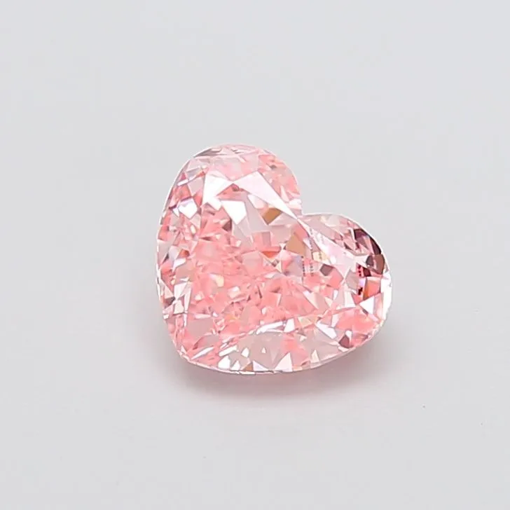1.51ct HEART Fancy Vivid Pink VVS2 Coloured Lab diamond