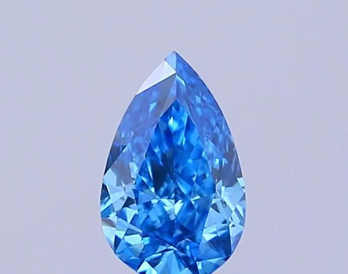 0.35ct PEAR Fancy Vivid Blue VVS2 Coloured Lab diamond