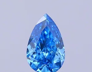 0.35ct PEAR Fancy Vivid Blue VVS2 Coloured Lab diamond