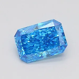 0.73ct RADIANT Fancy Vivid Blue VS2 Coloured Lab diamond