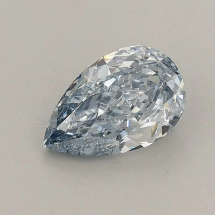 0.63ct PEAR Fancy Intense Blue VVS2 Coloured Lab diamond