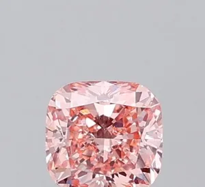 0.51ct CUSHION Fancy Intense Pink VS2 Coloured Lab diamond