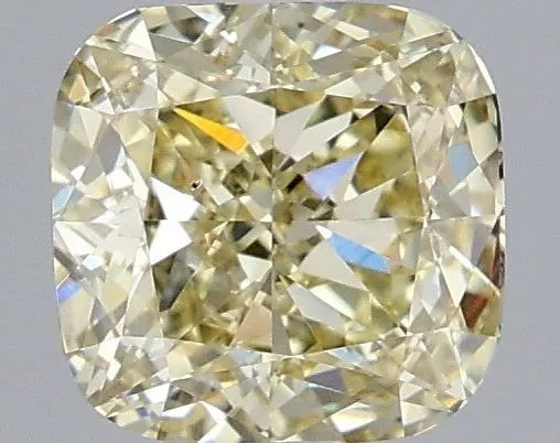 1.26ct CUSHION Fancy Yellow VS2 Coloured Lab diamond