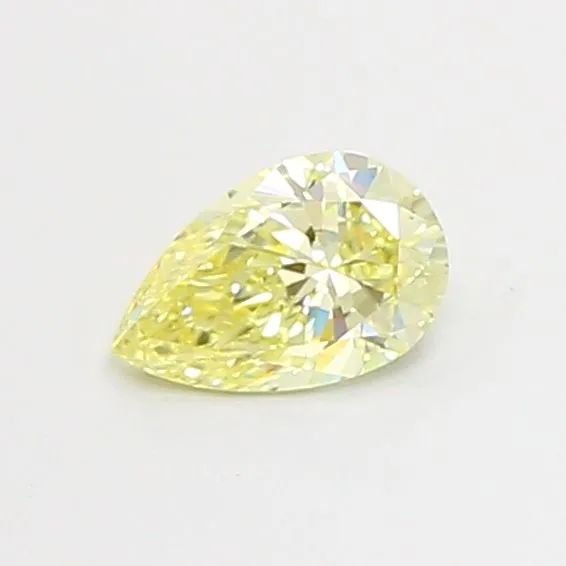 0.61ct PEAR Fancy Yellow VS1 Coloured Lab diamond