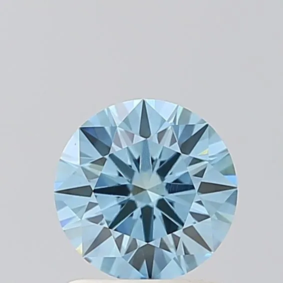 1.02ct ROUND Fancy Vivid Blue VS1 Coloured Lab diamond