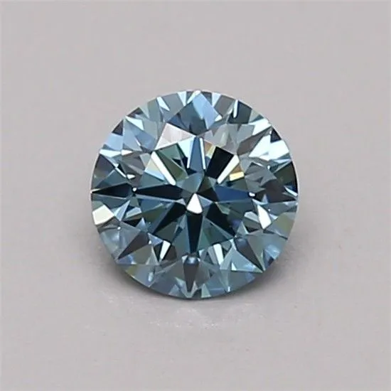 0.4ct ROUND Fancy Vivid Blue IF Coloured Lab diamond