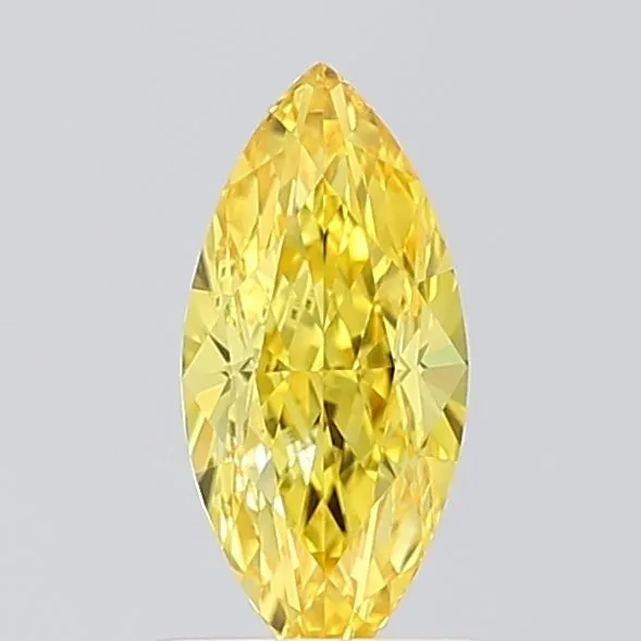 1.03ct MARQUISE Fancy Vivid Yellow VS1 Coloured Lab diamond