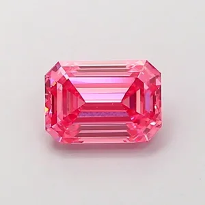 1.03ct EMERALD Fancy Vivid Pink VVS2 Coloured Lab diamond