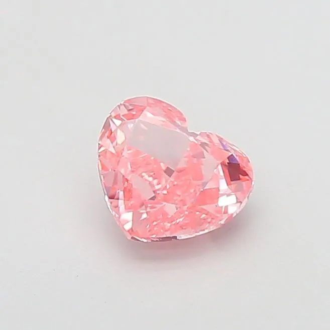 1.16ct HEART Fancy Vivid Pink VS1 Coloured Lab diamond