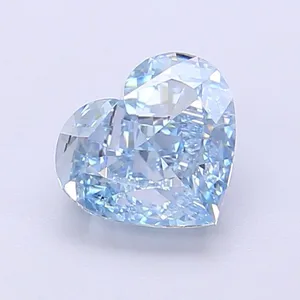 1.33ct HEART Fancy Vivid Blue VS1 Coloured Lab diamond