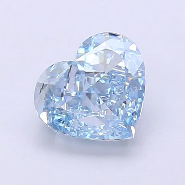 1.33ct HEART Fancy Vivid Blue VS1 Coloured Lab diamond