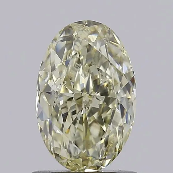 1.09ct OVAL Fancy Light Yellow VS1 Coloured Lab diamond