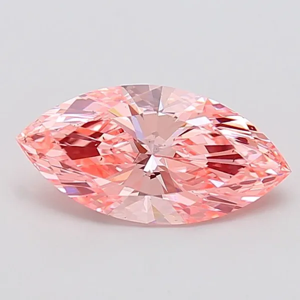 2.54ct MARQUISE Fancy Vivid Pink SI1 Coloured Lab diamond