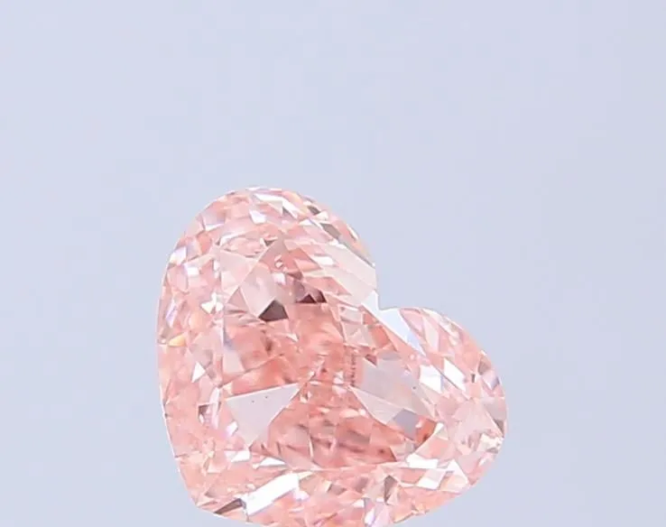 1.41ct HEART Fancy Intense Pink VS1 Coloured Lab diamond