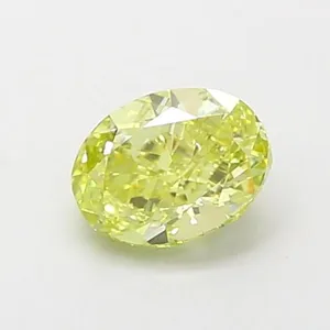 1.09ct OVAL Fancy Yellow VS1 Coloured Lab diamond
