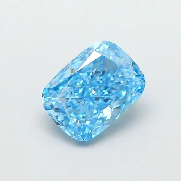 1.01ct CUSHION Fancy Vivid Blue VVS2 Coloured Lab diamond