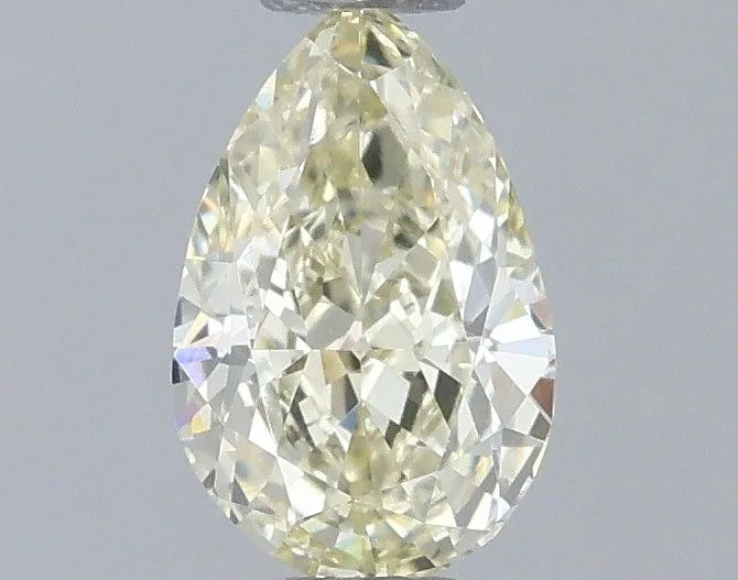 0.51ct PEAR Fancy Light Yellow VVS1 Coloured Lab diamond