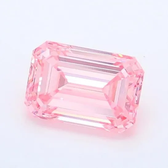 1.00ct EMERALD Fancy Vivid Pink VS2 Coloured Lab diamond